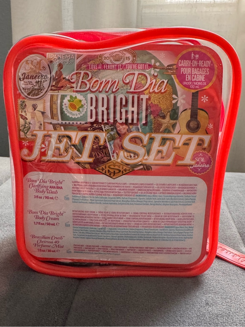 Sol de Janeiro Pink Bom Dia Bright Bath & Body Travel Set - Picture 2 of 2
